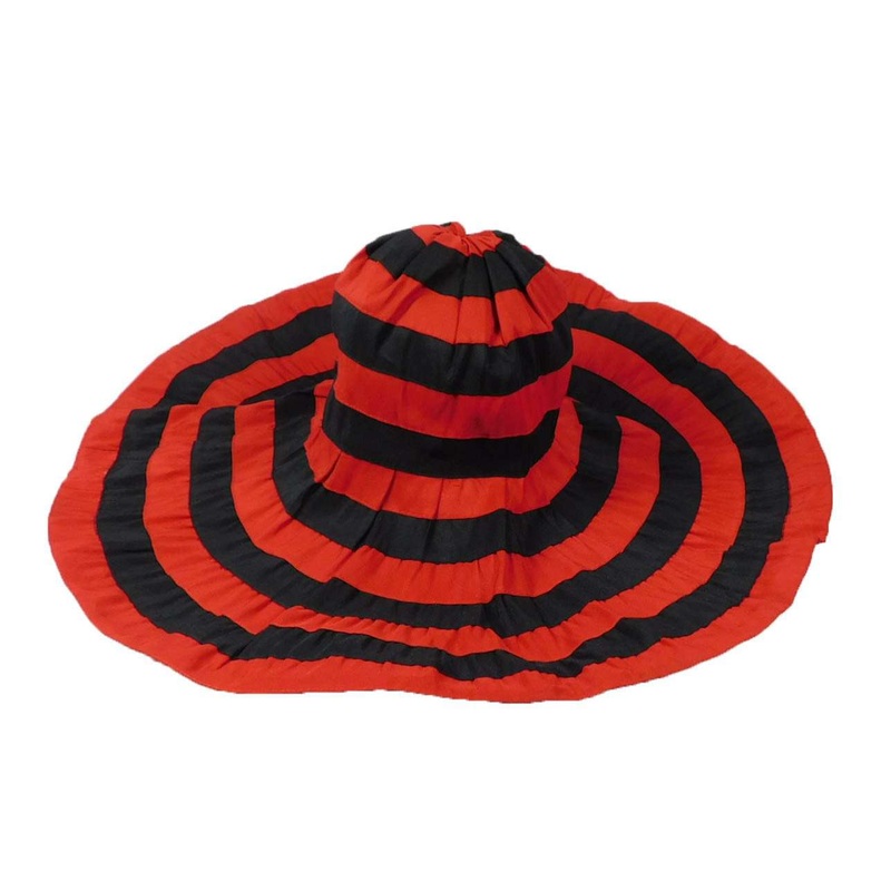 Super Wide Brim Sun Hat – Jeanne Simmons Hats Black / Red Medium (57 cm)
