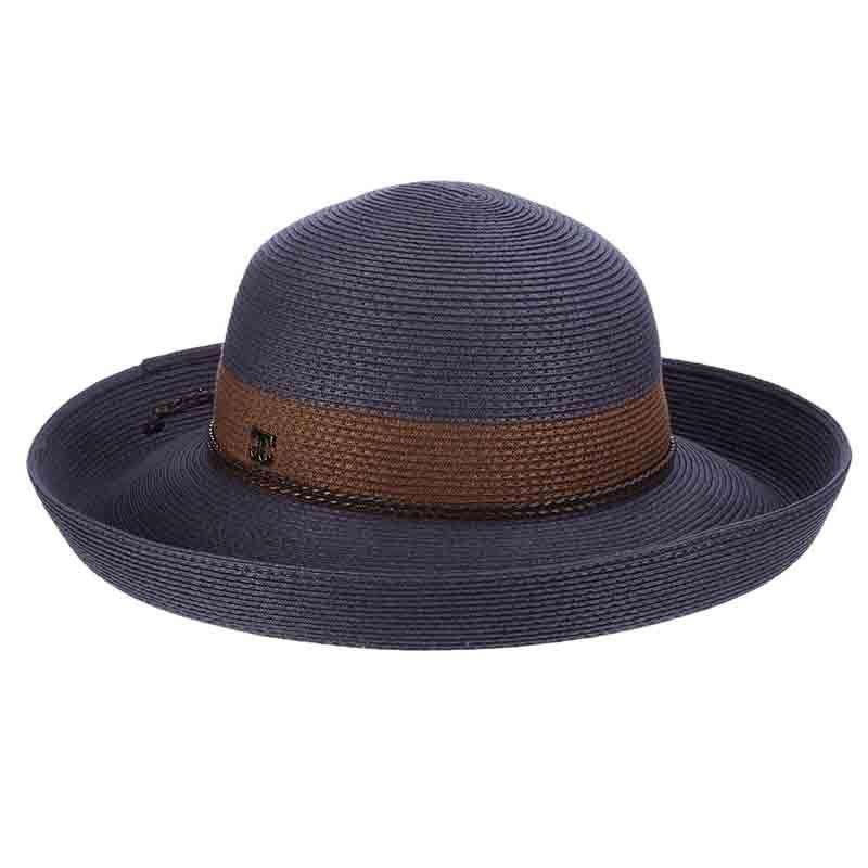 Superfine Braid Up Turned Brim Sun Hat – John Callanan Navy