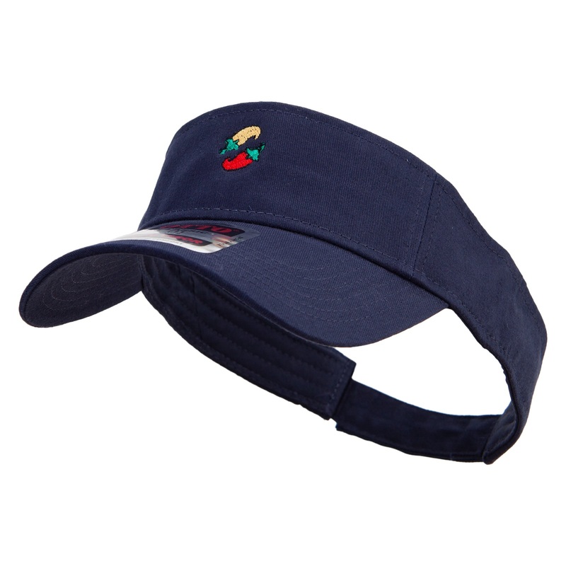 Cinco De Mayo Spices Embroidered Cotton Twill Sun Visor Navy One Size