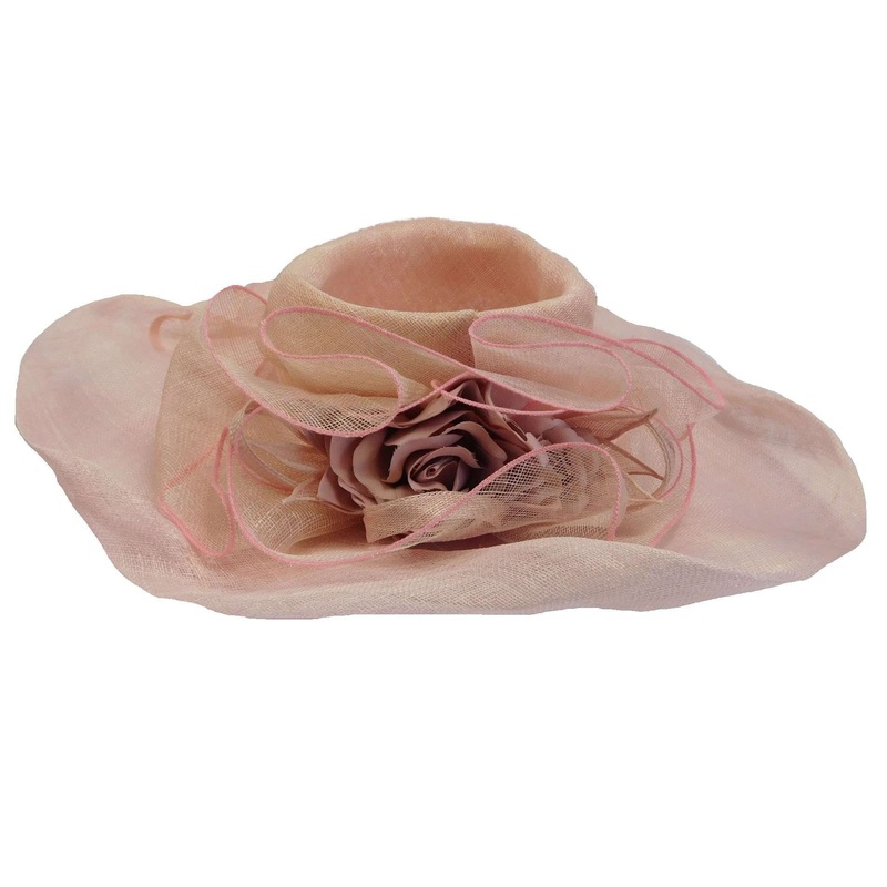 Crownless Sinamay Kentucky Derby Hat Pink