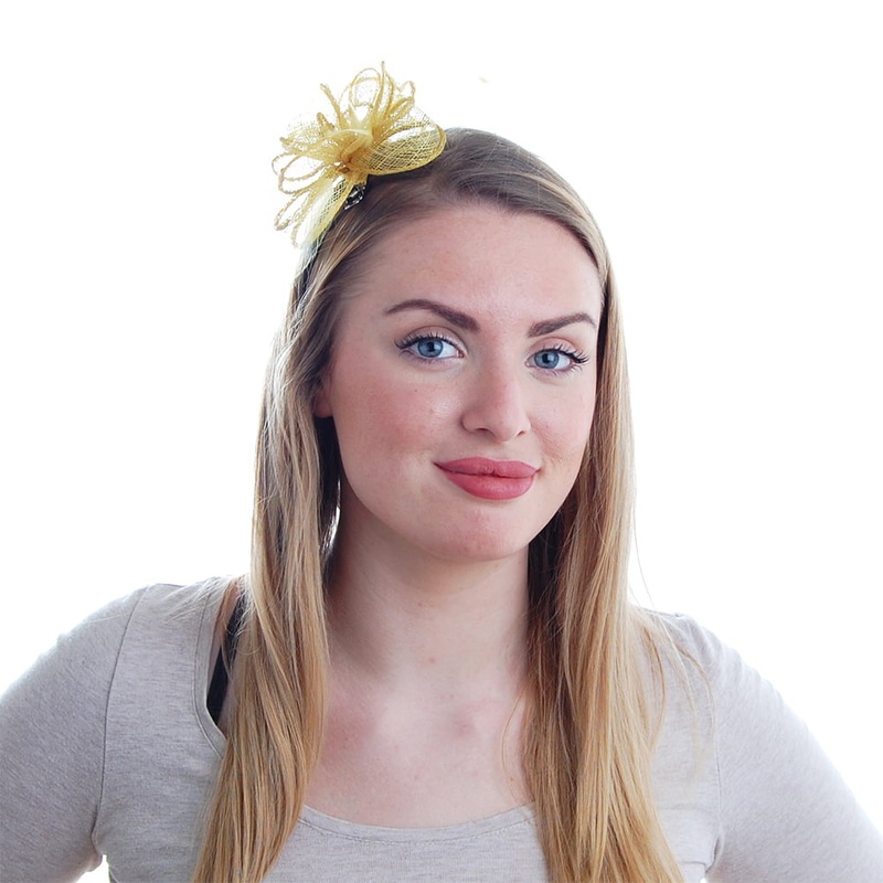 Failsworth Hats Wendy Clip-On Flower Fascinator – Yellow 1-Size