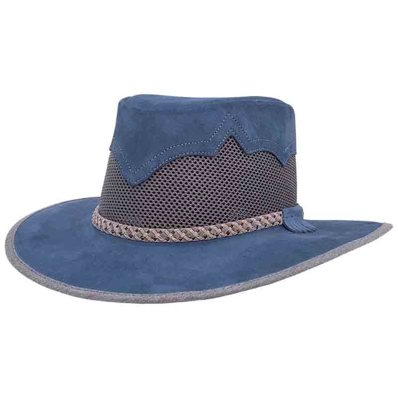 Head’n Home Sirocco Outback Leather Hat up to 3XL – Denim Denim Small