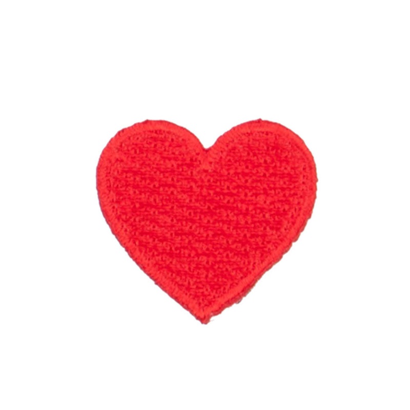 Hearts Embroidered Patches Red One Size