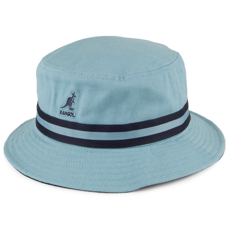 Kangol Stripe Lahinch Bucket Hat – Light Blue S