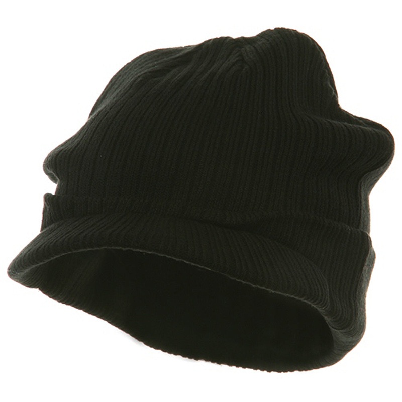 Knit with Visor Brown One Size