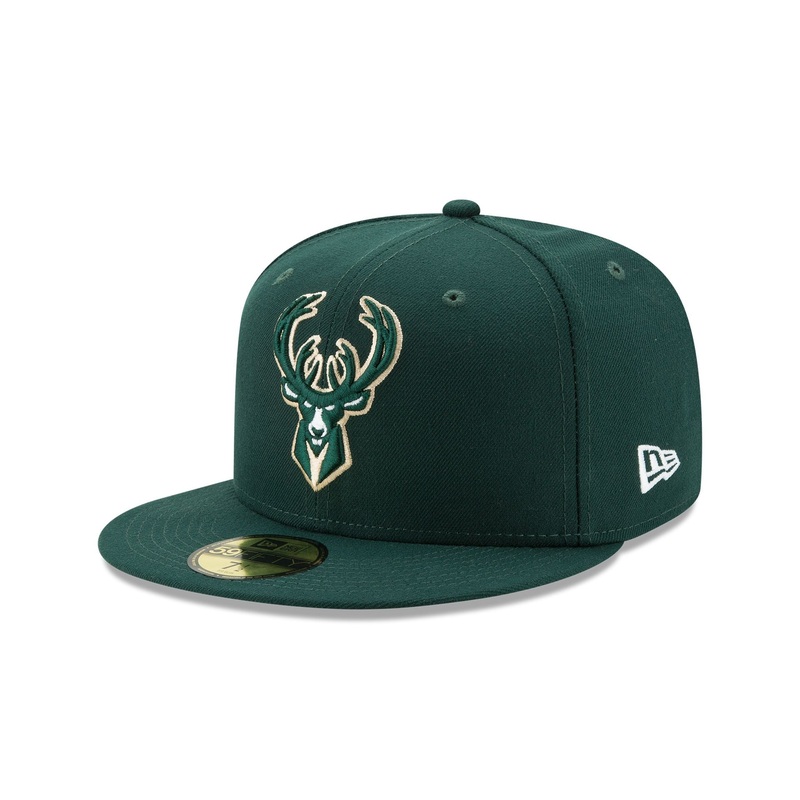 Milwaukee Bucks Team Color 59FIFTY Fitted Hat 6 7/8