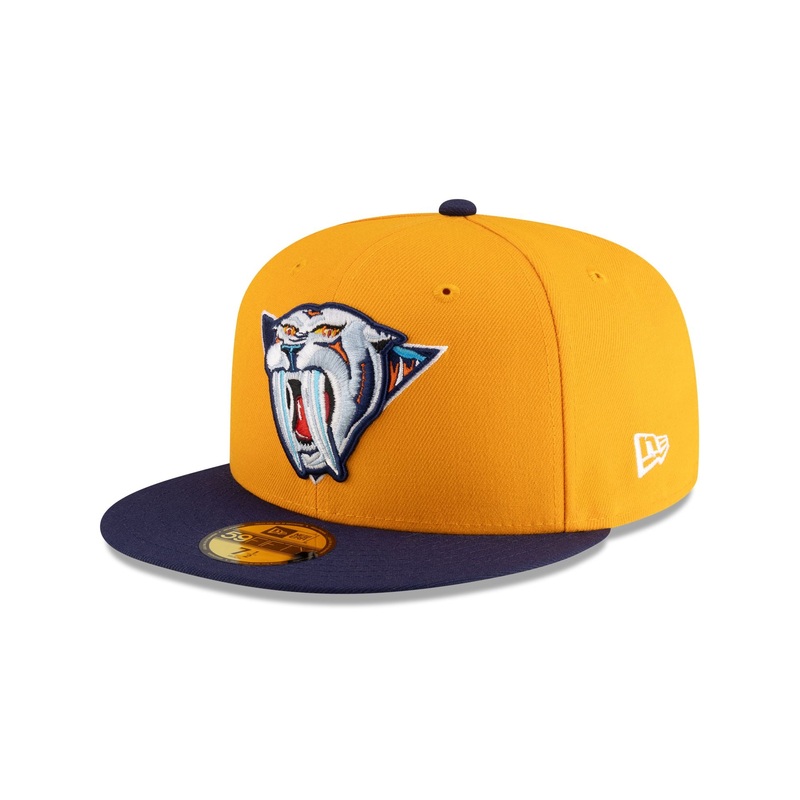Nashville Predators Vintage Royal Gold 59FIFTY Fitted Hat 7