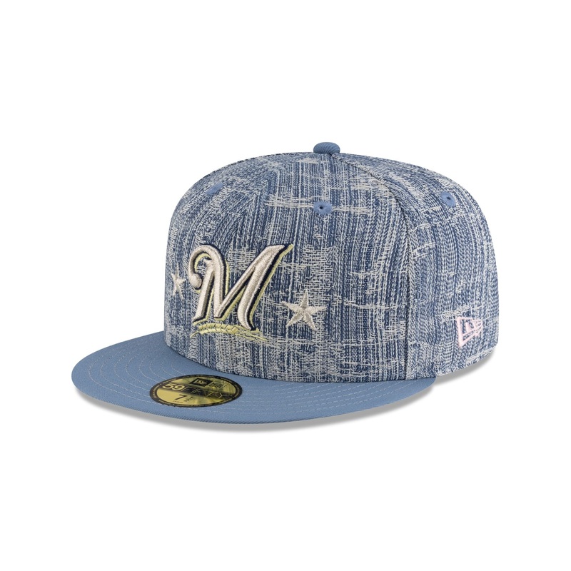 Tyler Herro x Milwaukee Brewers Distressed Denim 59FIFTY Fitted Hat 7