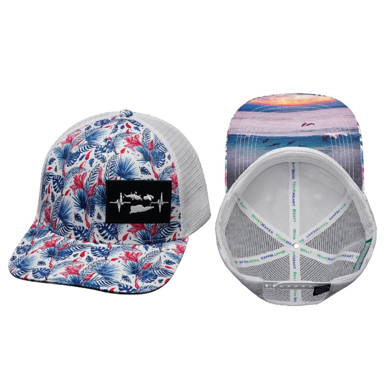 Virgin Islands – 6 Panel – Floral / White (Unisex)