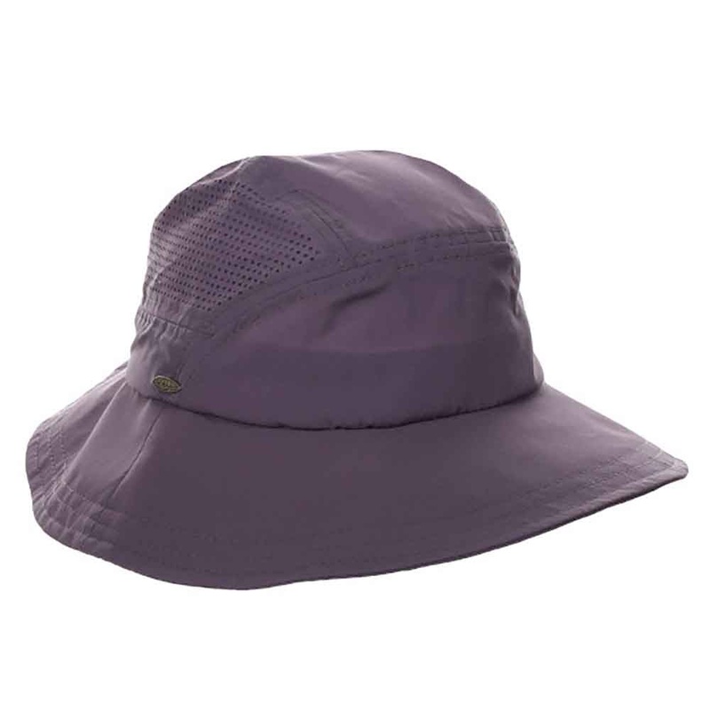 Women’s Camper Hat with Adjustable Toggle – Scala Collection Plum S/M (55-57 cm)
