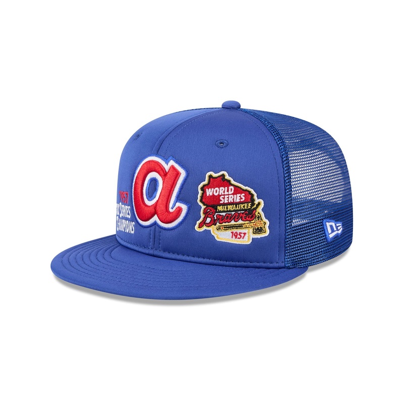 Atlanta Braves Championship Pack 9FIFTY Trucker Hat One Size