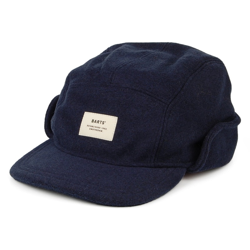 Barts Hats Samuen Earflap 5 Panel Cap – Navy Blue Medium/Large