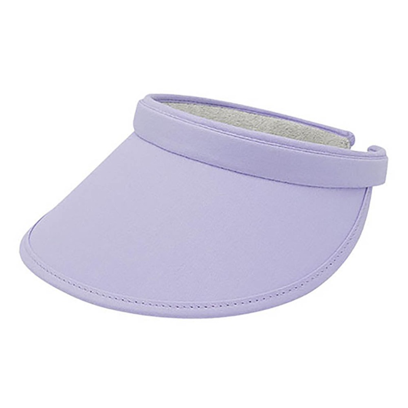Cotton Clip-On Sun Visor with Bound 3.5″ Bill – Mega Cap Periwinkle OS