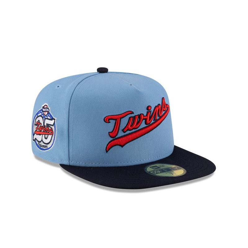 Just Caps Sky Blue Minnesota Twins 59FIFTY A-Frame Fitted Hat 7