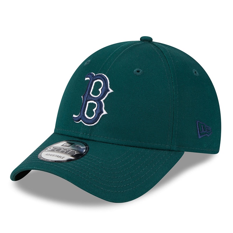 New Era 9FORTY Boston Red Sox Baseball Cap – MLB League Essential – Dark Green-Navy Adjustable