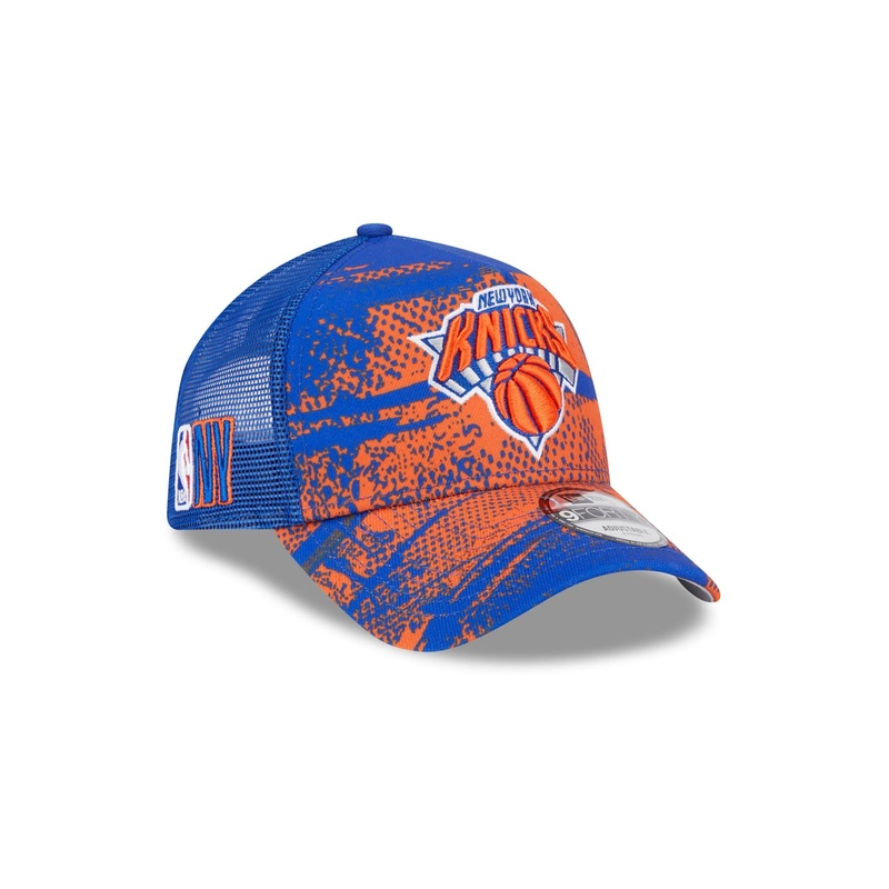 New York Knicks 2024 Tip-Off 9FORTY A-Frame Trucker Hat One Size