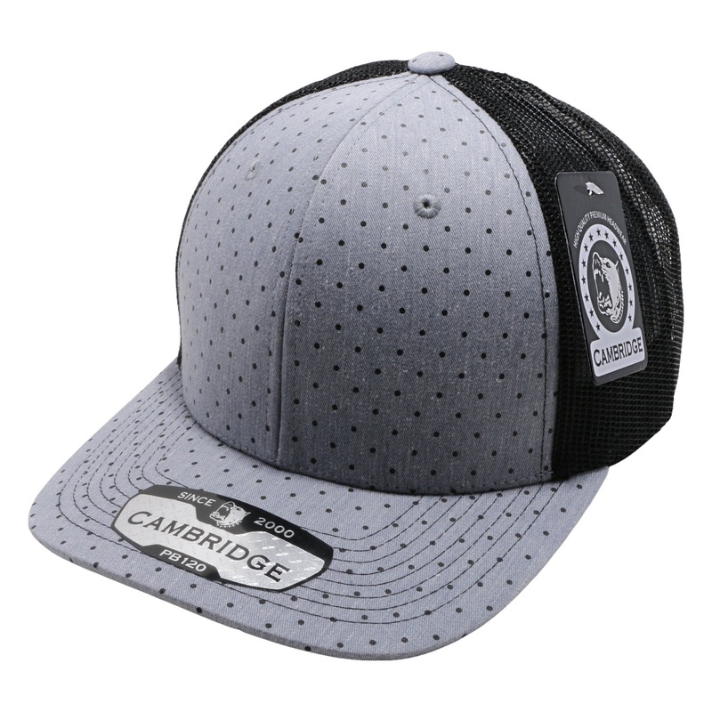 Pit Bull PB120C Polka Dot 6 Panel Mesh Trucker Hat Black