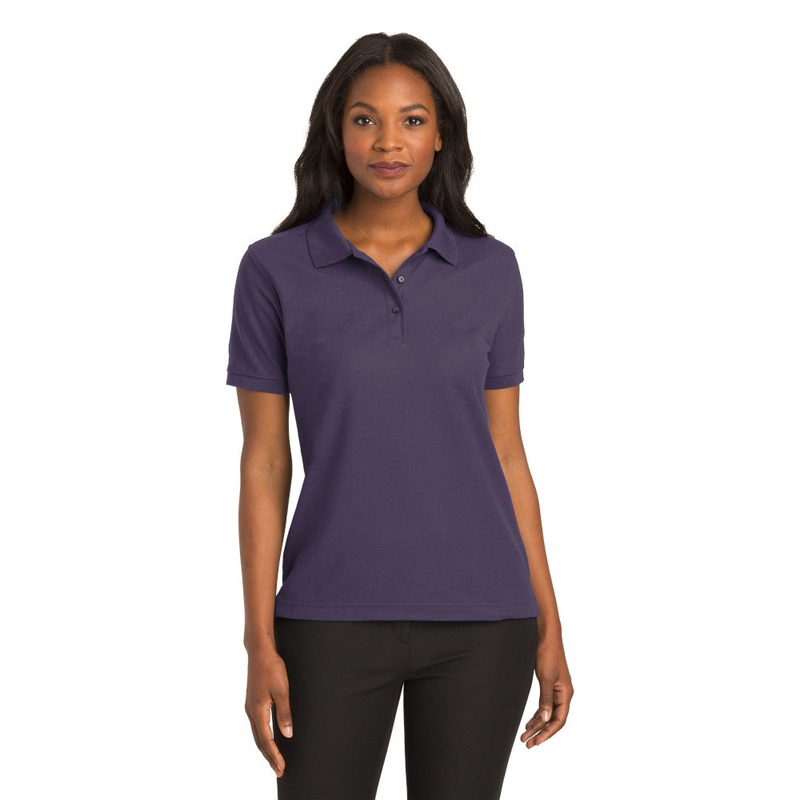 Port Authority L500 Ladies Silk Touch Polo – Eggplant Eggplant XS