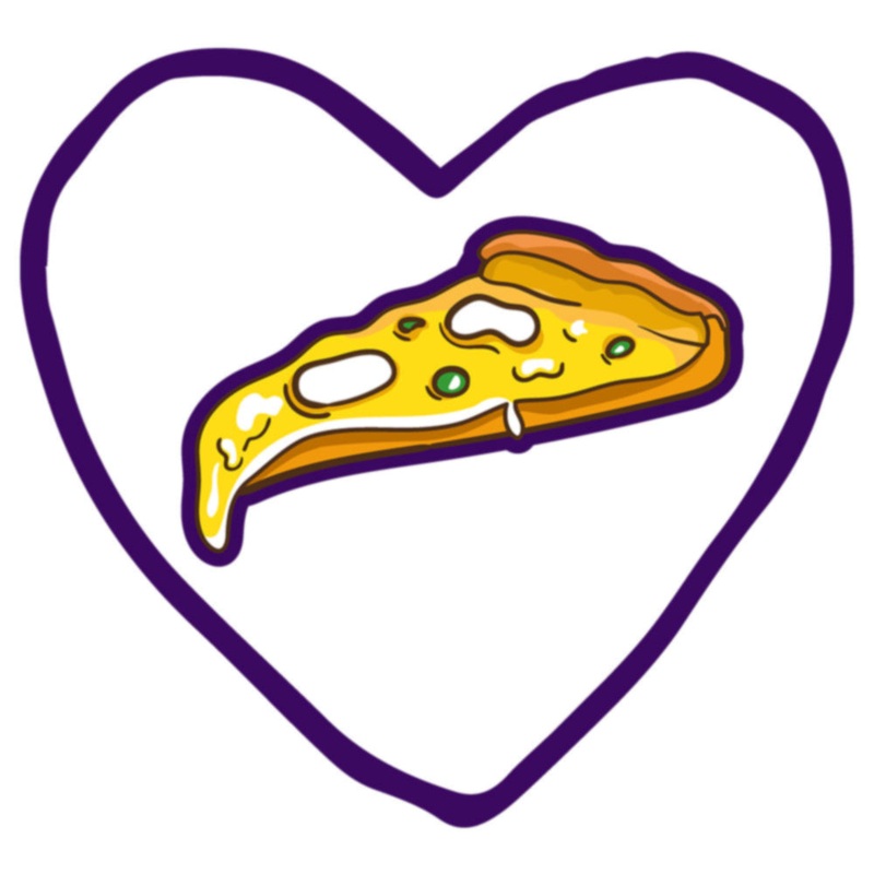 Purple Pizza Love Default Title One Size