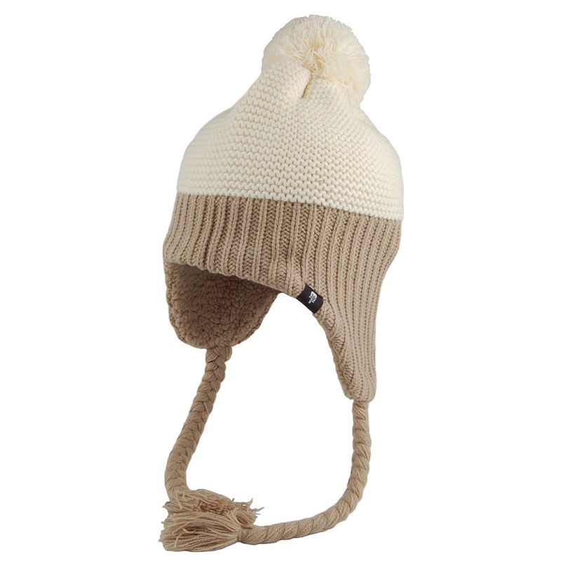 The North Face Hats Purrl Stitch Earflap Bobble Hat – Off White 1-Size