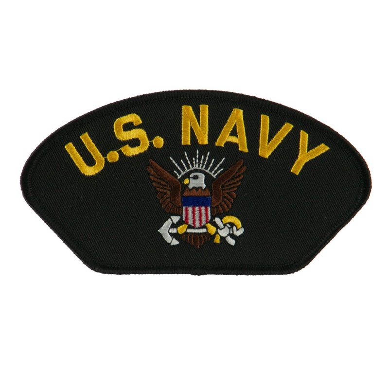 US Navy Fan Large Patch Black Navy One Size