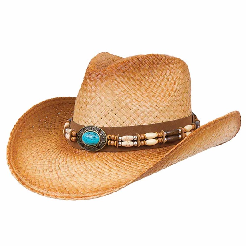 Beaded Band Cowboy Hat for Medium- Large Heads – Karen Keith Hats Tan Medium (57 cm)