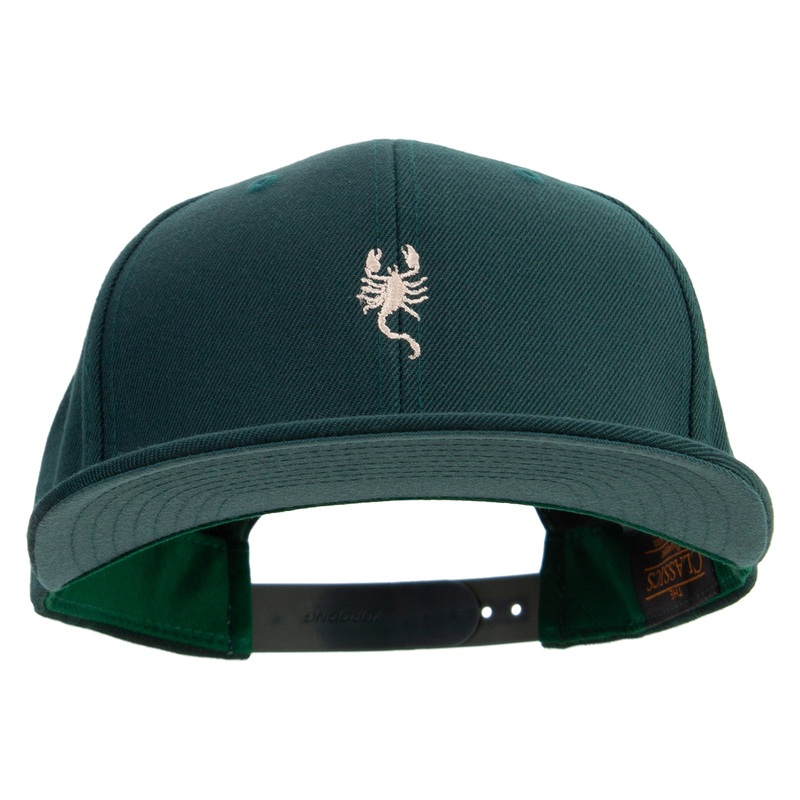Beige Scorpio Logo Embroidered Wool Blend Prostyle Snapback Cap Spruce One Size