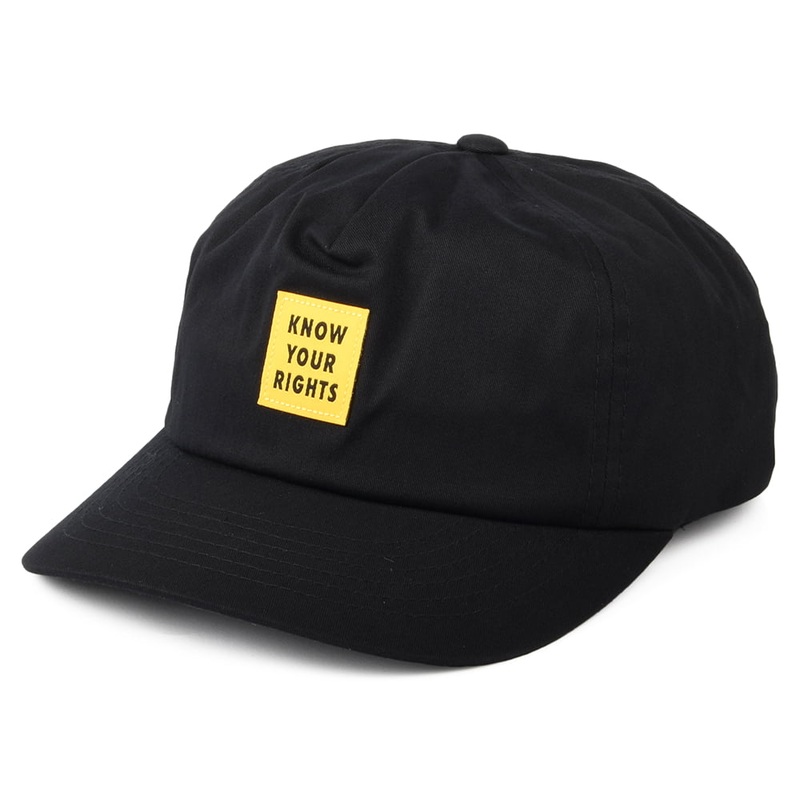 Brixton Hats Know Your Rights Joe Strummer Low Profile Baseball Cap – Black Adjustable