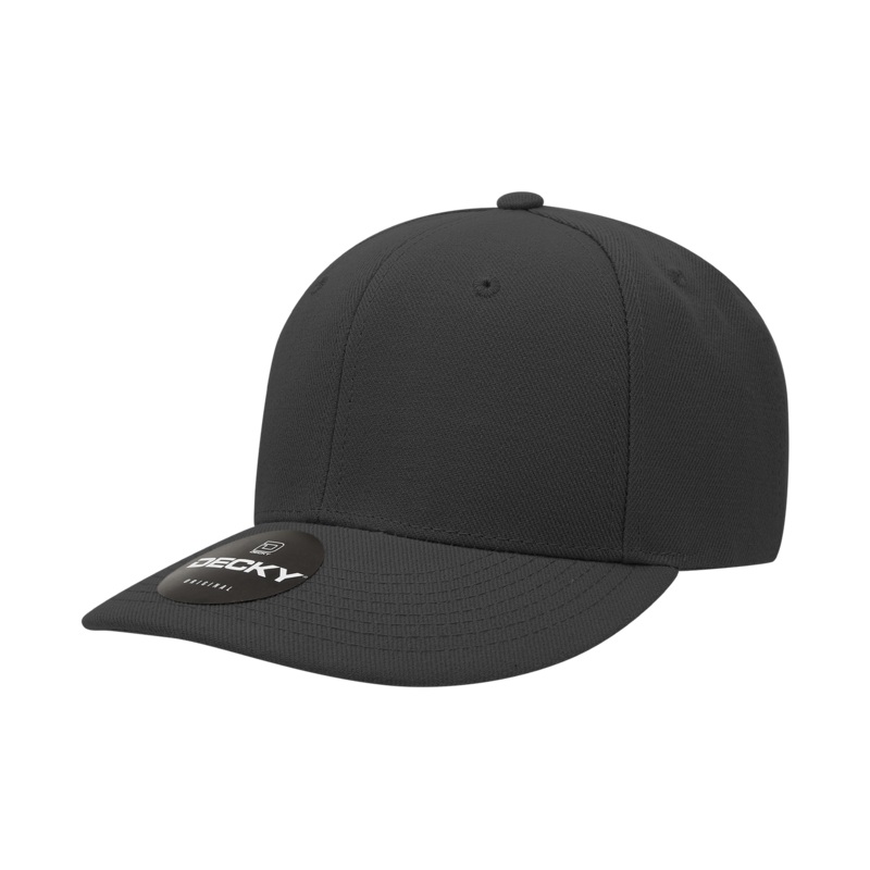 Decky 207 – Deluxe, Mid Pro Baseball Hat, 6 Panel Structured Cap – PALLET Pricing Black