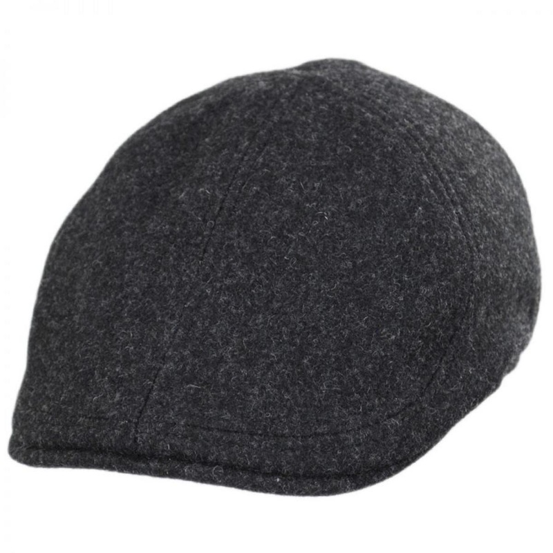Melton Wool Pub Duckbill Cap DARK GREY MELANGE 55cm