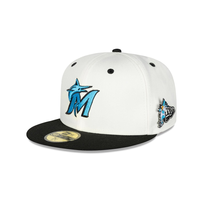 Miami Marlins Mascot Pin 59FIFTY Fitted Hat 7