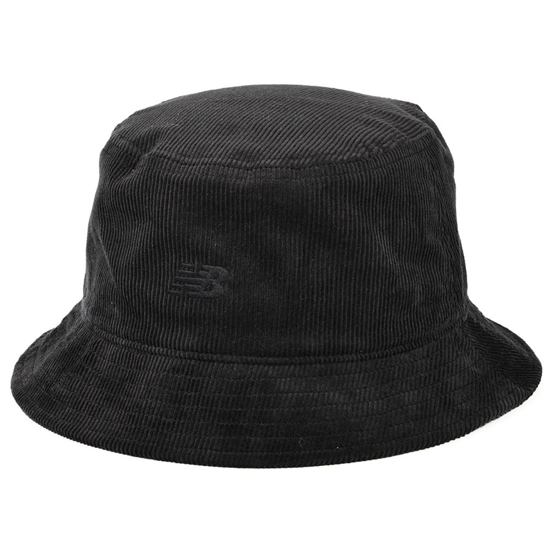 New Balance Hats Washed Corduroy Bucket Hat – Black Small/Medium