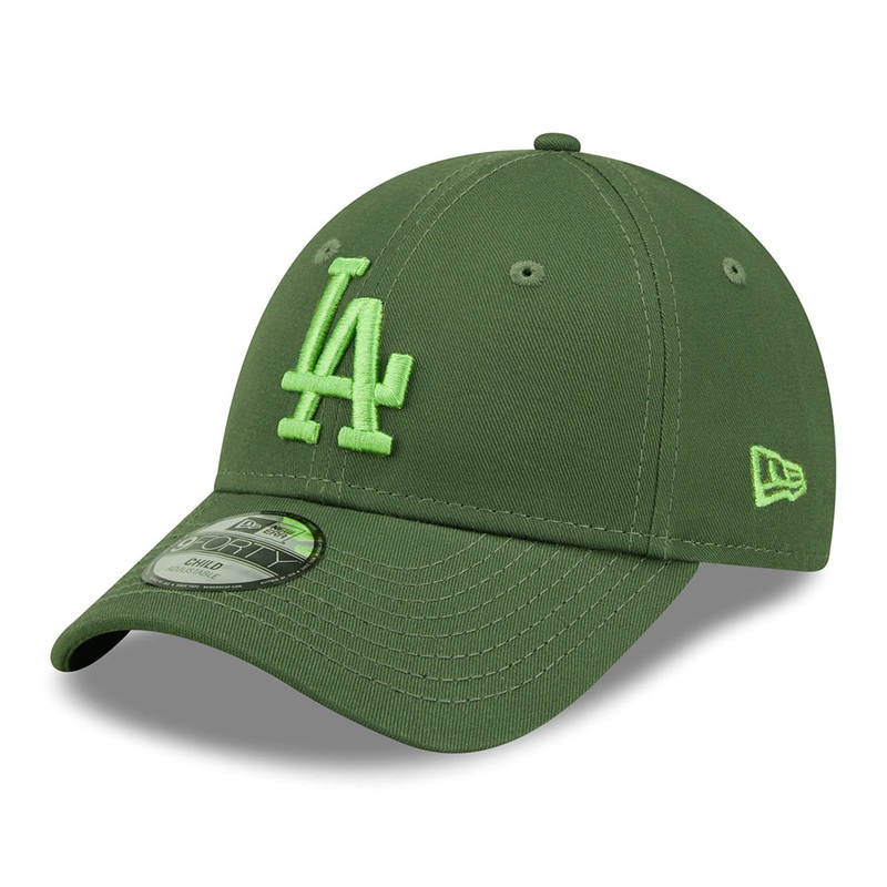 New Era Kids 9FORTY L.A. Dodgers Baseball Cap – MLB League Essential – Olive CHILD ADJ.