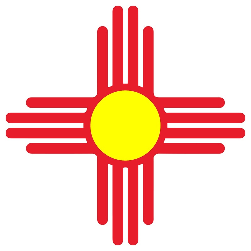 New Mexico Flag Heat Transfer Sticker Red One Size