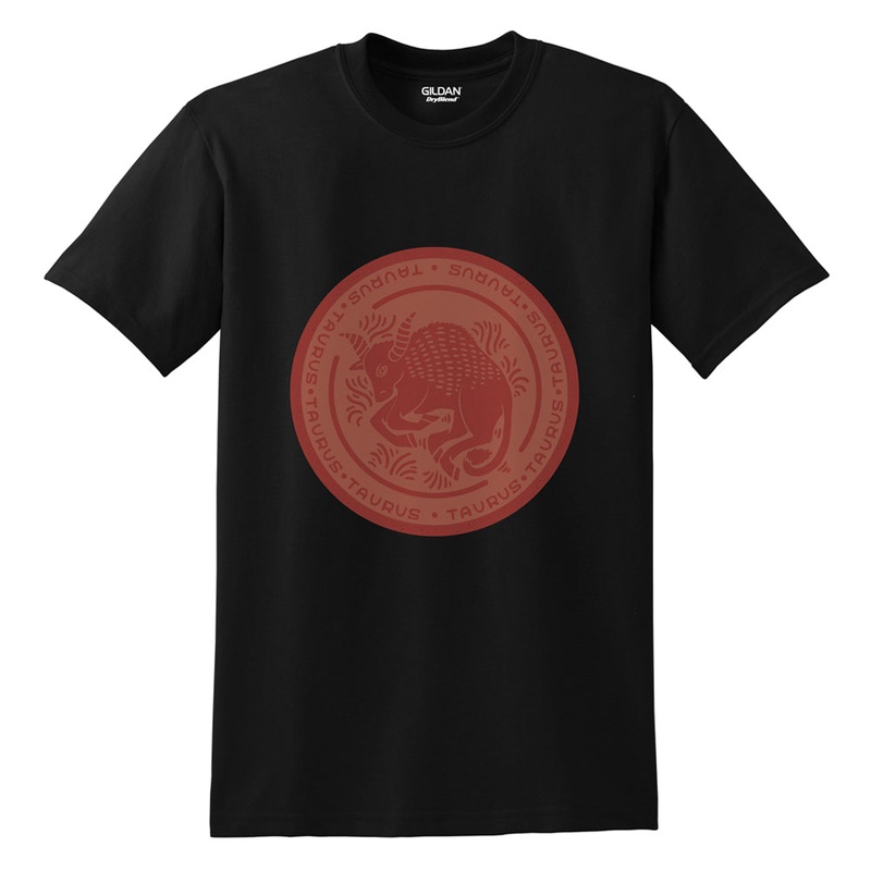 Taurus Bull Cotton Polyester DryBlend Graphic Shirt Black XL