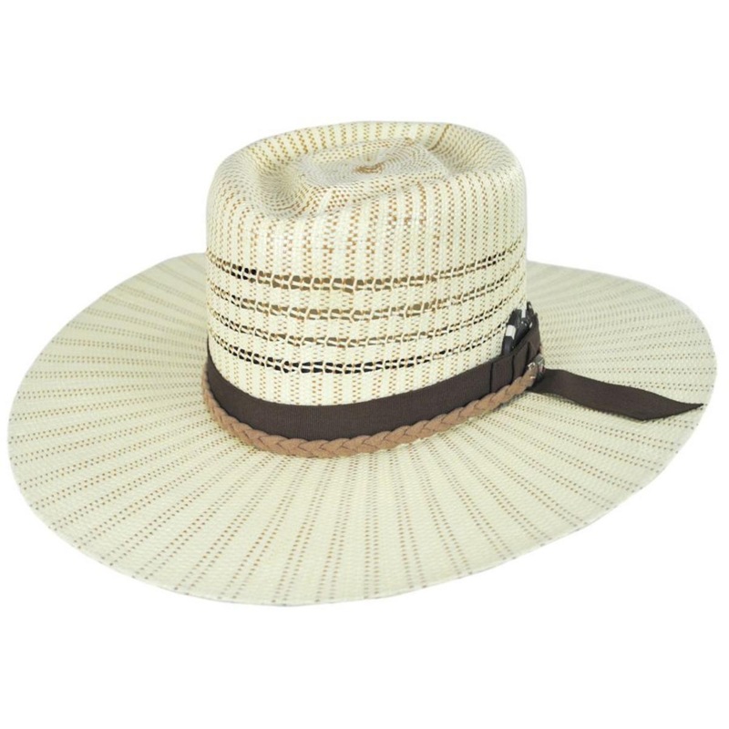 V.C. Diamond Bangora Straw Fedora Hat IVORY M
