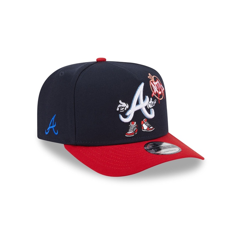 Atlanta Braves Cartoon 9FIFTY A-Frame Snapback Hat One Size