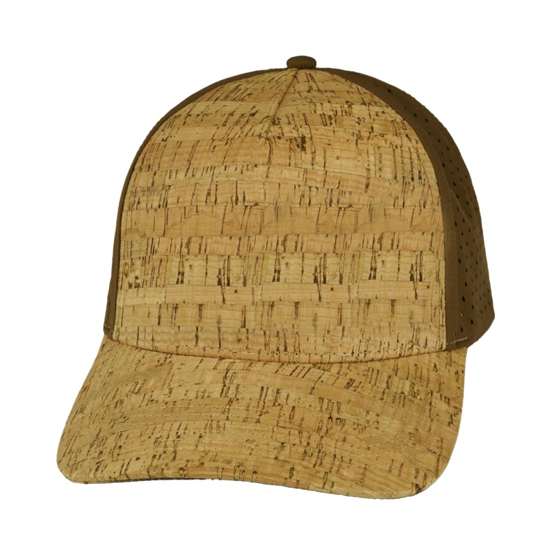 Blank – 5 Panel – Structured – Cork – Brown (Unisex) – Laser Mesh