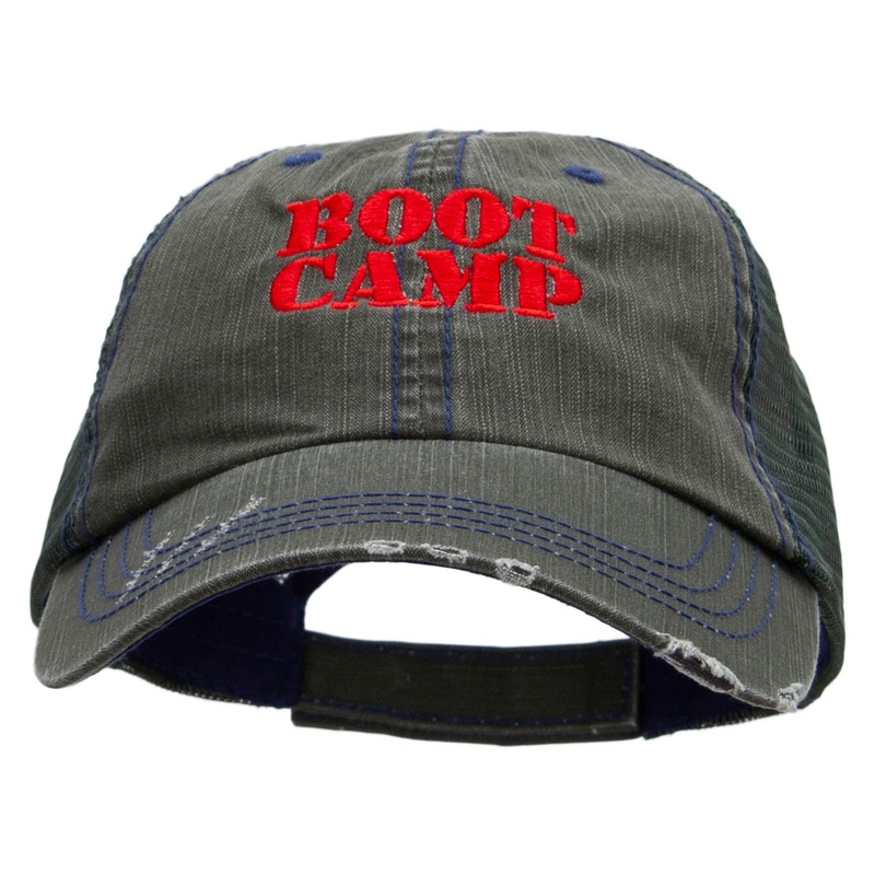 Boot Camp Embroidered Low Profile Special Cotton Mesh Cap Green One Size