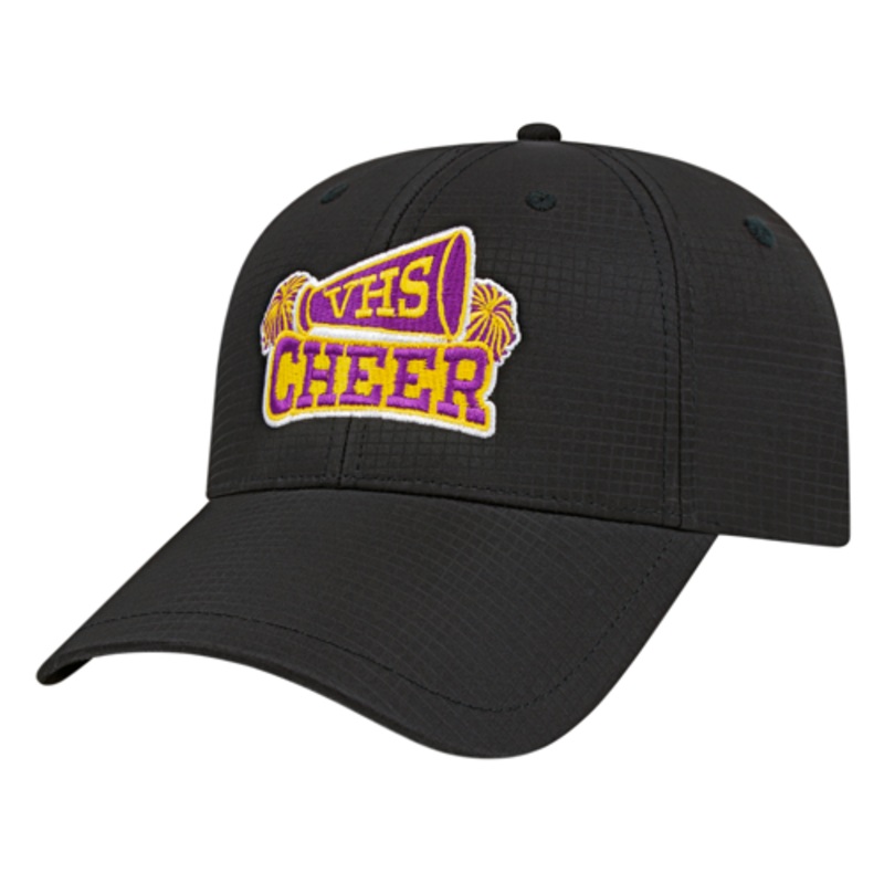 Cap America Custom Embroidered Hat with Logo – Structured Solid Active Wear Cap i7023 Black