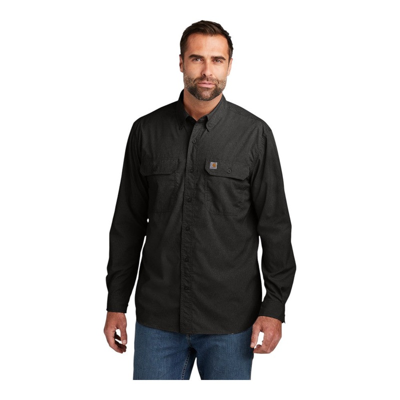 Carhartt CT105291 Force Solid Long Sleeve Shirt Black S