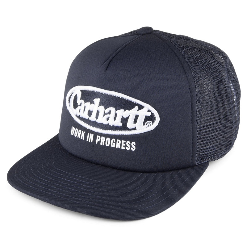 Carhartt WIP Hats Oval Trucker Cap – Navy Adjustable
