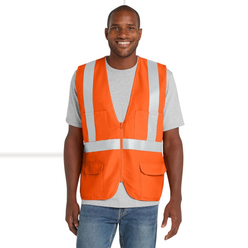 CornerStone CSV405 ANSI 107 Class 2 Mesh Back Safety Vest Orange S