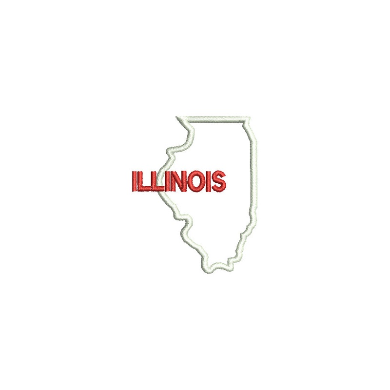 Illinois with Map Outline Default Title One Size