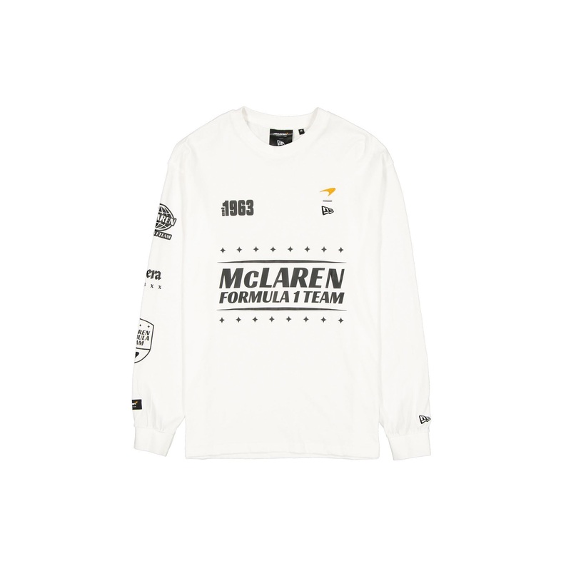 McLaren Formula 1 Team Pigment Wash White Long Sleeve T-Shirt S
