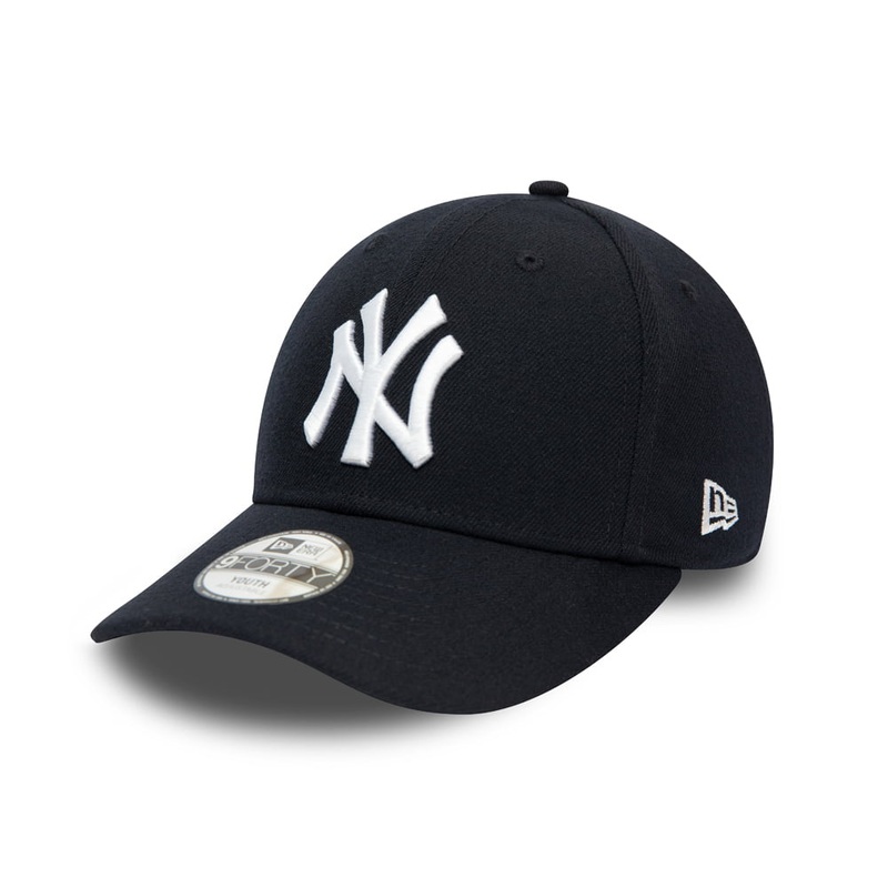 New Era Kids 9FORTY New York Yankees Baseball Cap – MLB The League – Navy-White YOUTH ADJ