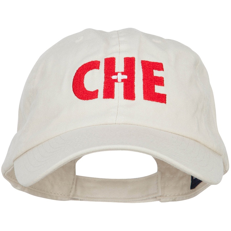 Switzerland CHE Flag Embroidered Low Profile Cap Putty One Size