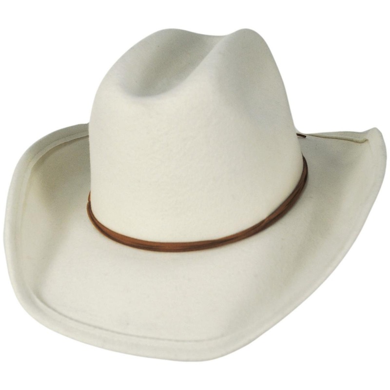 Twist Wool Felt Cowboy Hat IVORY ONE SIZE FITS MOST