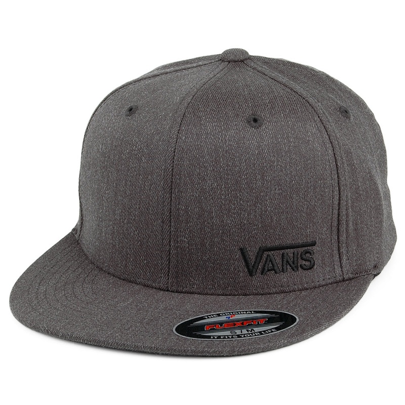 Vans Hats Splitz Flexfit Baseball Cap – Charcoal Small/Medium