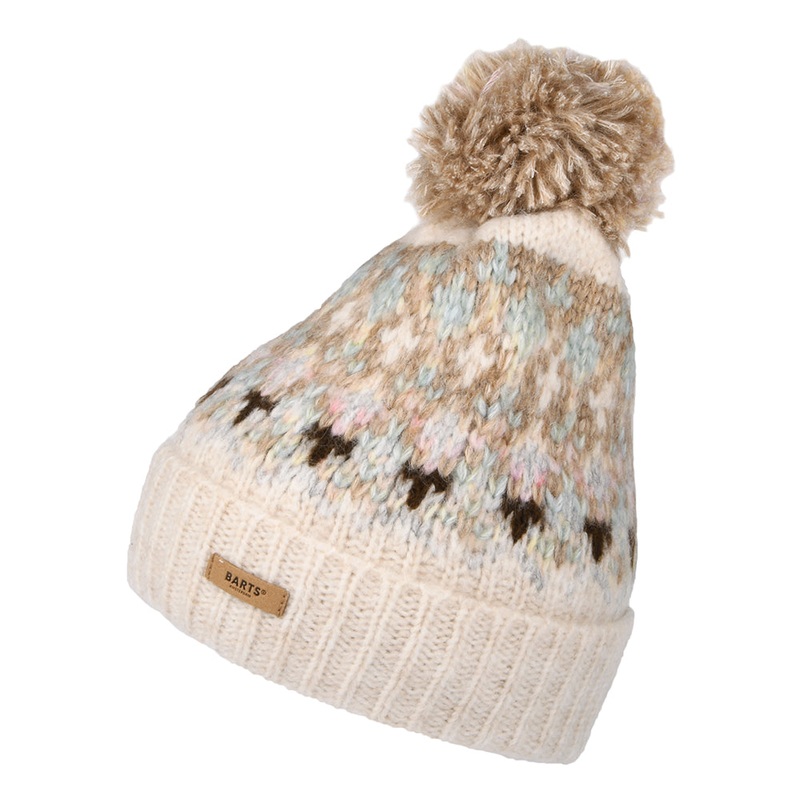 Barts Hats Renaa Recycled Bobble Hat – Cream-Multi 1-Size